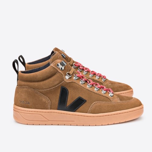 Veja Roraima Bastille Suede Mens Trainers Brown UK 85694